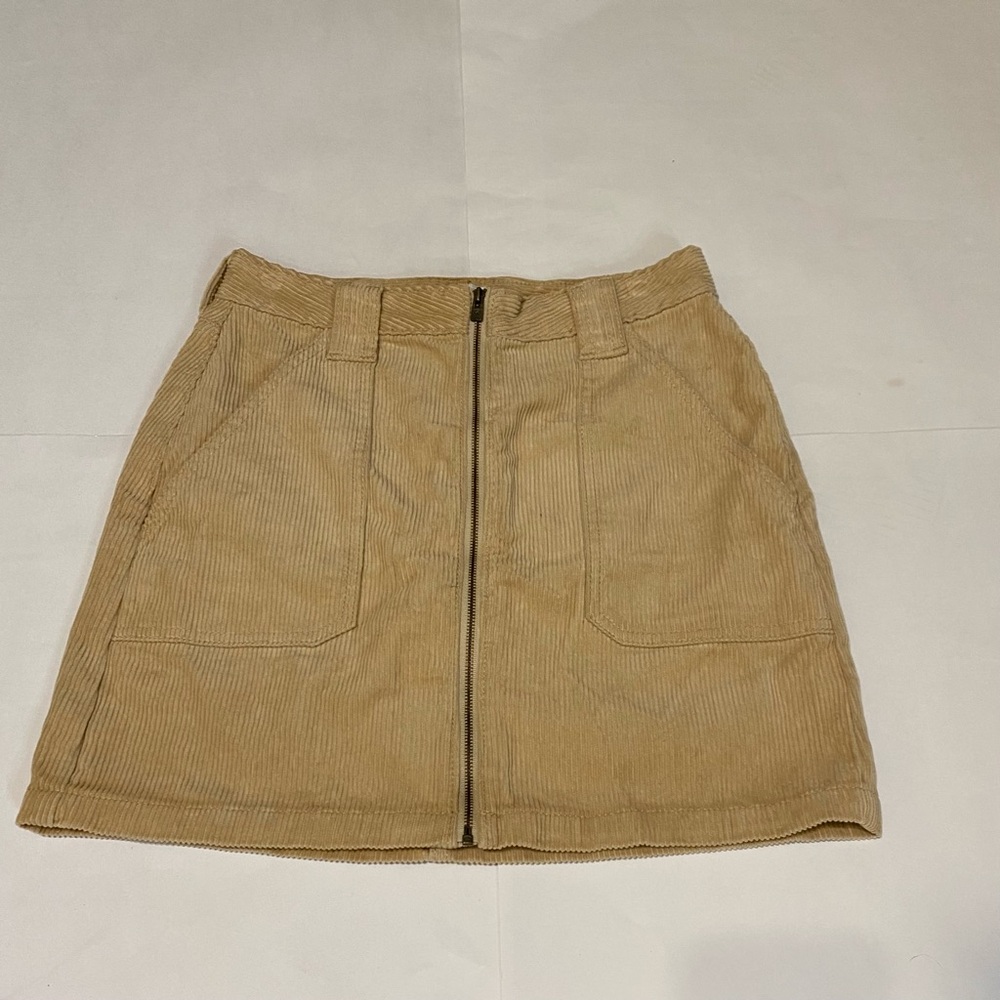 42. Hollister Tan Corduroy Skirt